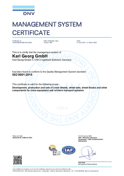 Karl Georg ISO-9001 certificate