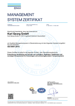 Karl Georg ISO-9001 Zertifikat deutsch